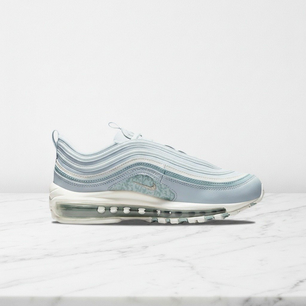 Nike Air Max 97 Aura Reflective Camo, buty na co dzień, wygodne sneakersy unisex, błękitno turkusowe DJ5434-400