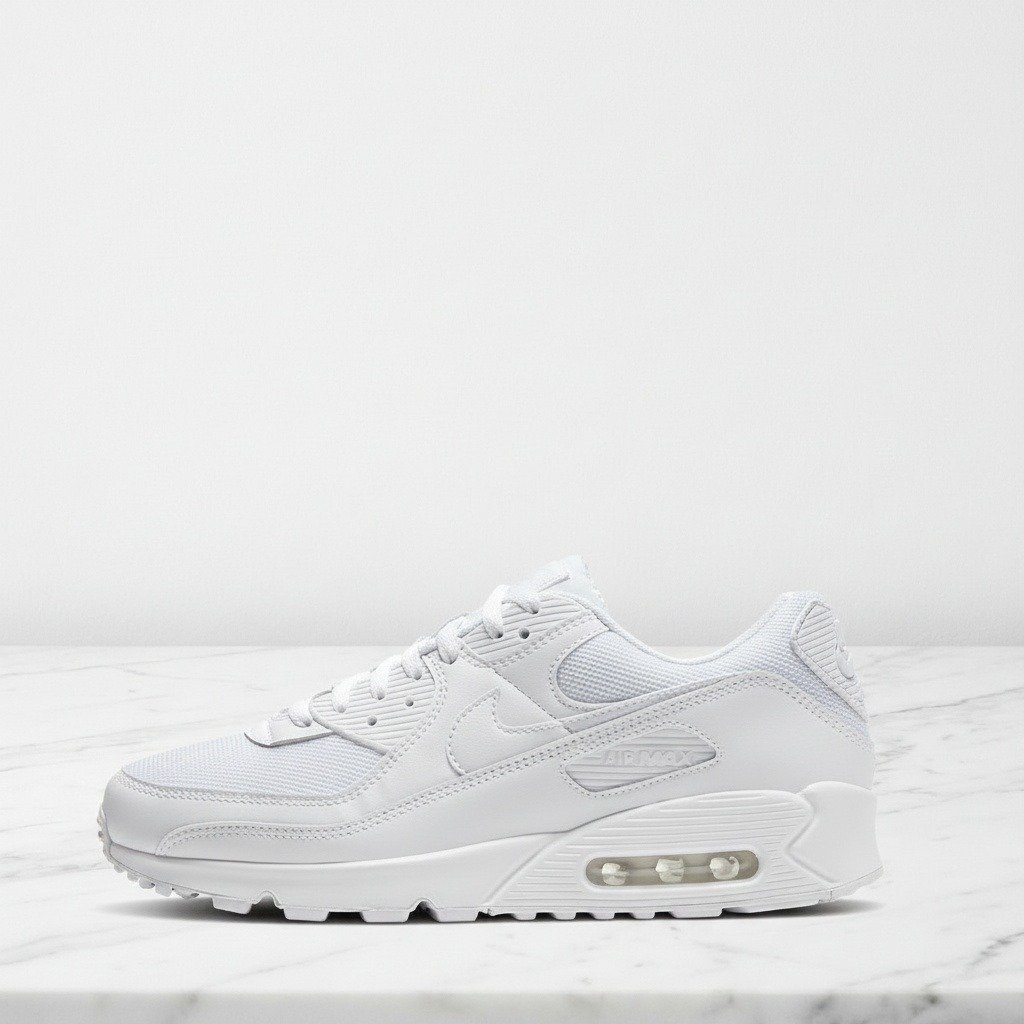 Buty Nike Air Max 90 Recraft Triple White na co dzień, unisex, wygodna amortyzacja Max Air, biały, CN8490-100