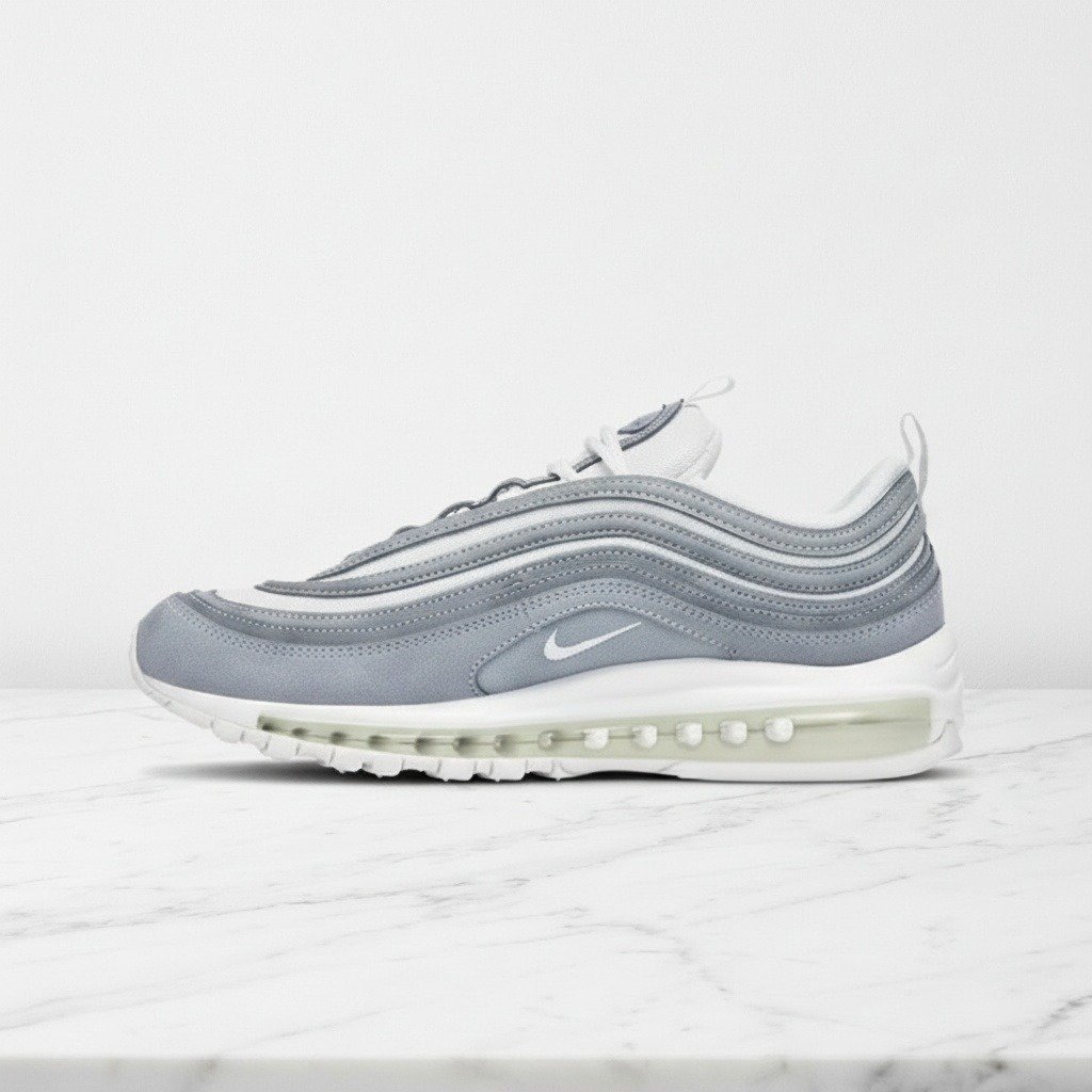 Buty sportowe Nike Air Max 97 Comme des Garcons Homme Plus Glacier Grey dla niego, wygodne na co dzień, szaro białe DX6932-001