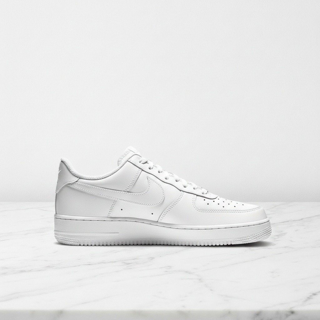 Buty Nike Air Force 1 Low 07 White dla niego i dla niej, skórzane sneakersy na co dzień, biel pasująca do wszystkiego, 315122-111