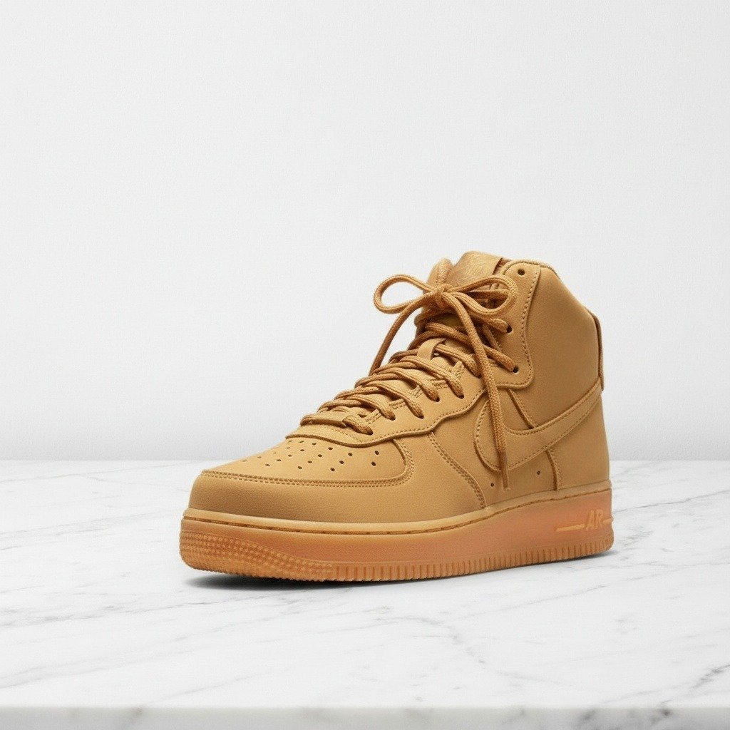 Nike Air Force 1 High 07 LV8 Workboot na co dzień, wygodne sneakersy unisex, beżowo-brązowe, nubukowa cholewka 882096-200