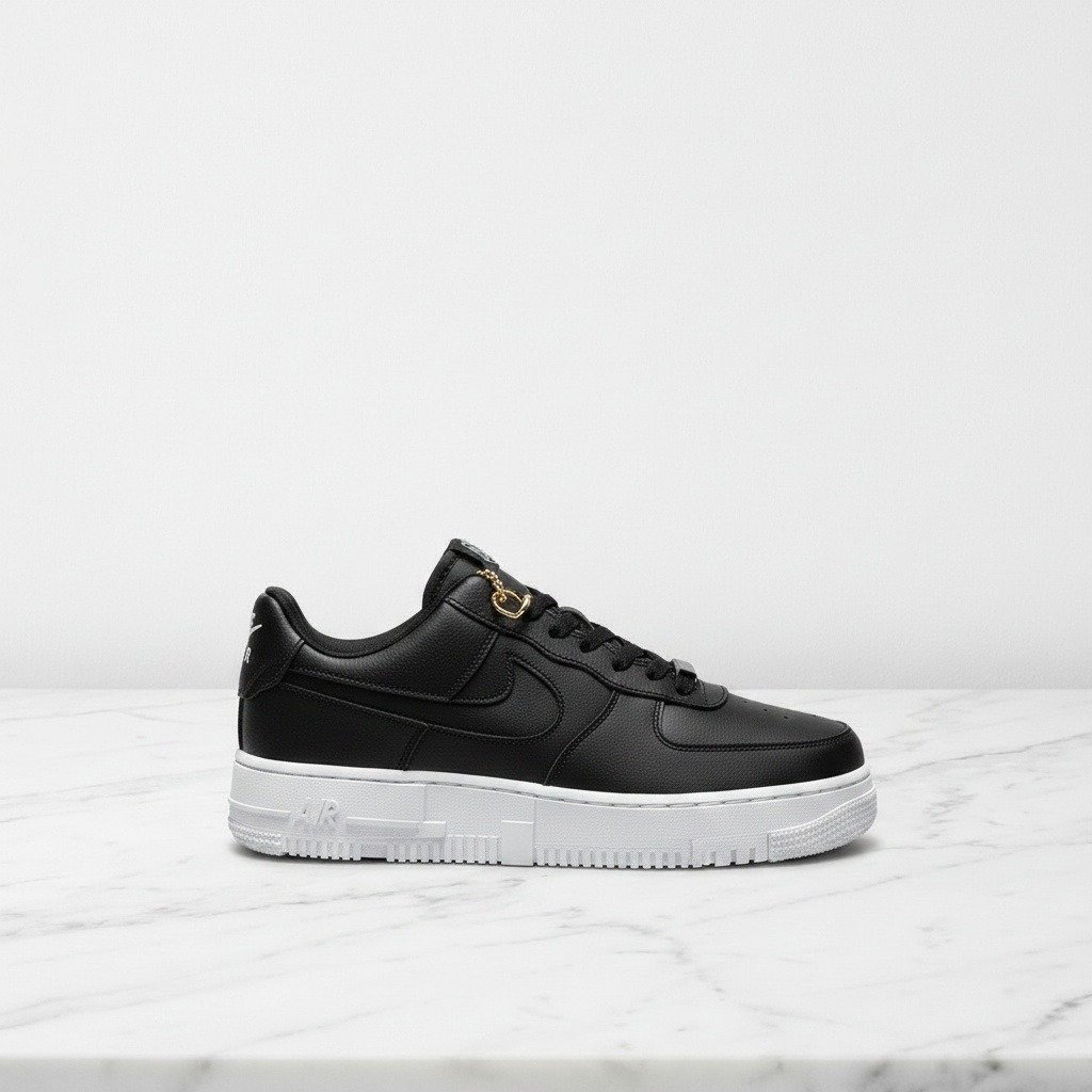 Nike Air Force 1 Pixel na co dzień, czarno biały, wygodne sneakersy unisex, skórzana cholewka CK6649-001