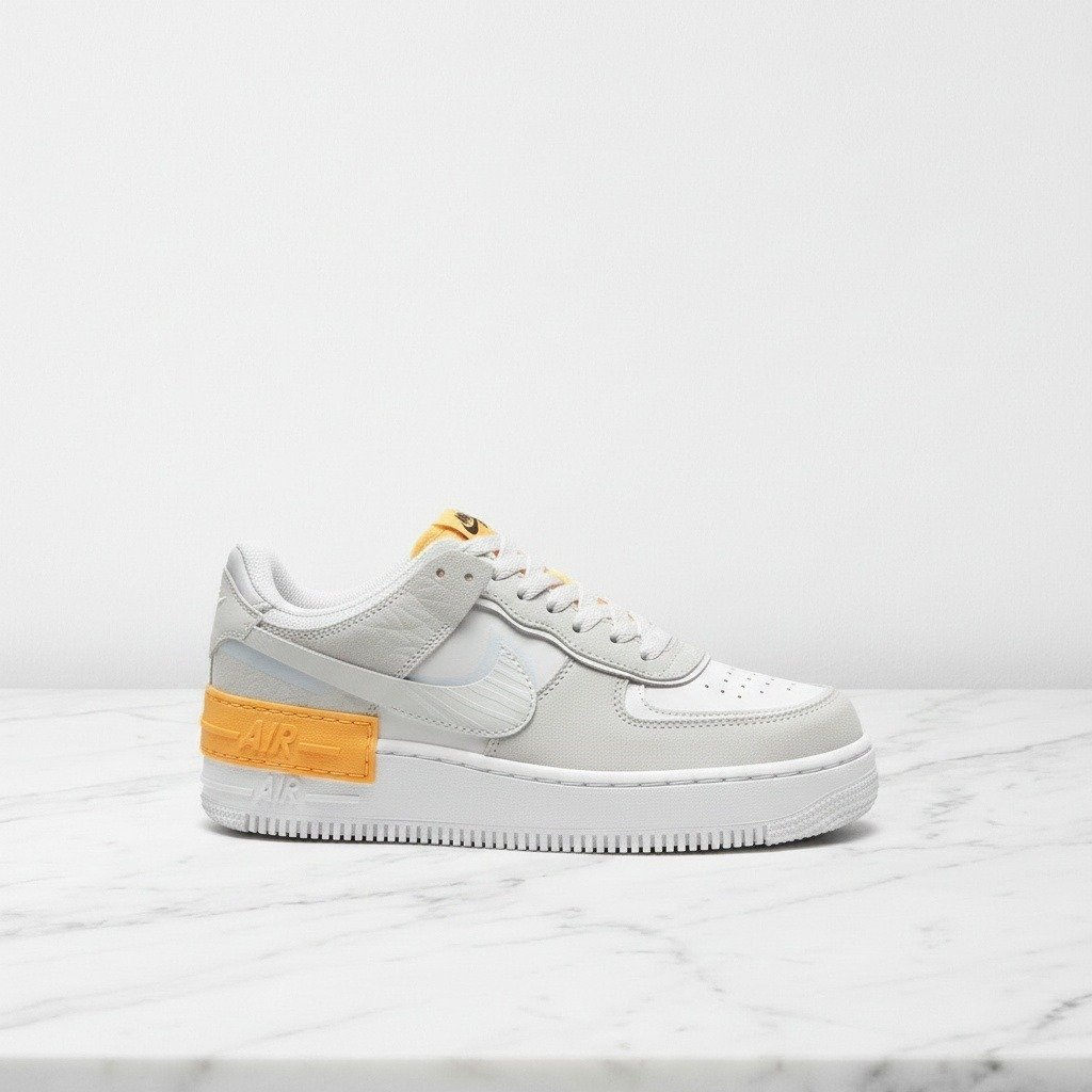 Nike Air Force 1 Low Shadow, wygodne sneakersy na co dzień, biało-szare, do codziennych stylizacji, CU3446-001