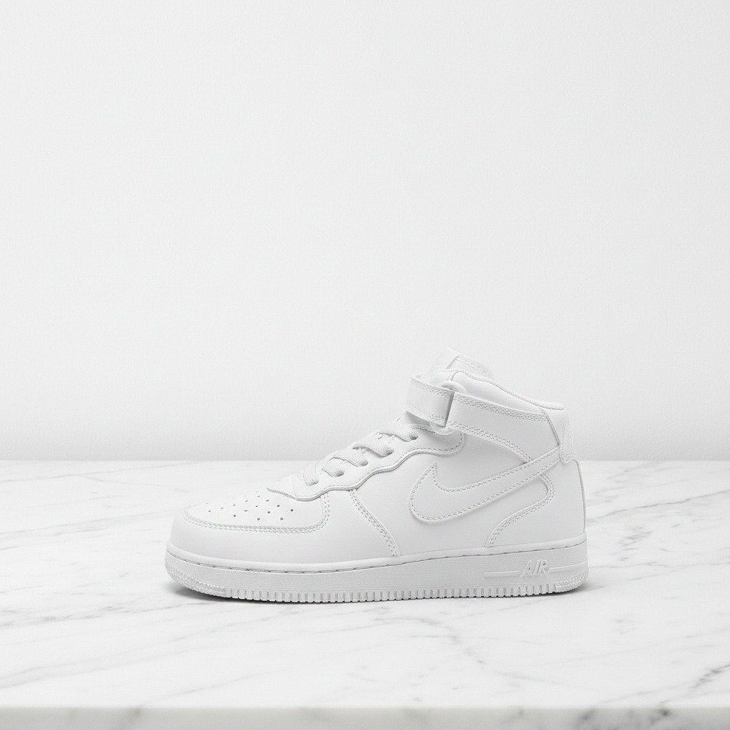 Buty damskie Nike Air Force 1 Mid 07, biało brązowe, wygodne na co dzień, skóra i zamsz, zapięcie na rzep CW2289-111