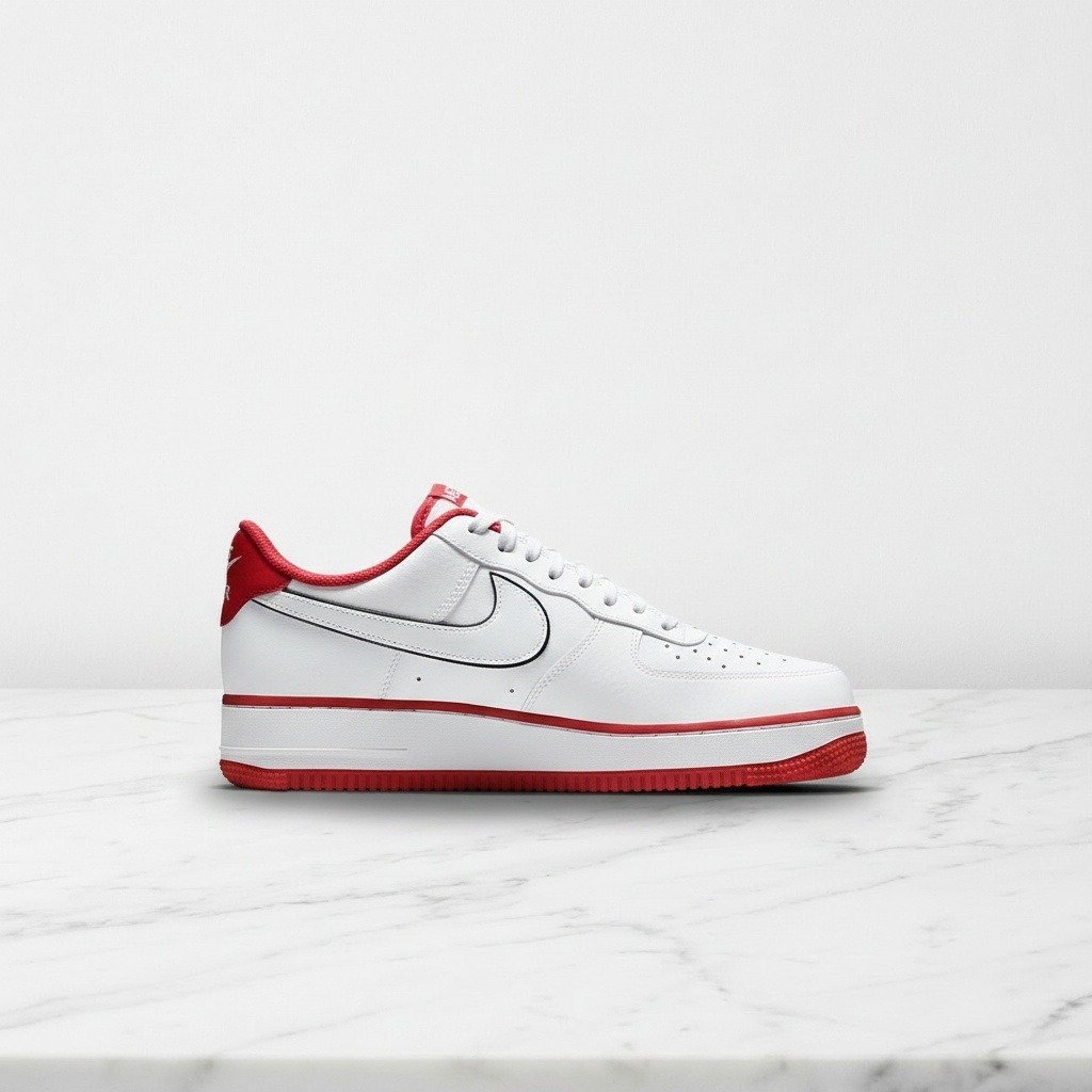 Buty Nike Air Force 1 07 LX Hello na co dzień, unisex, biało-czerwone, skórzane sneakersy, CZ0327-100