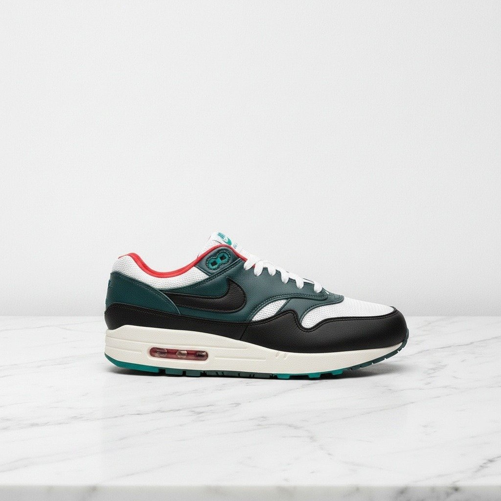 Buty Nike Air Max 1 LeBron James x Liverpool na co dzień, unisex, wygodna amortyzacja, biało czarne FB8914-100