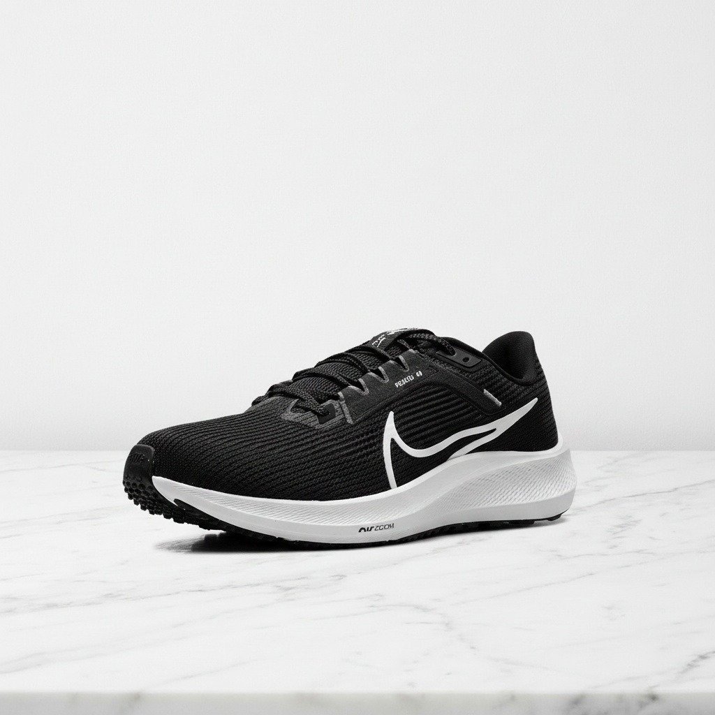 Nike Air Zoom Pegasus 40 Black White, wygodne buty do biegania na co dzień, unisex, DV3853-001