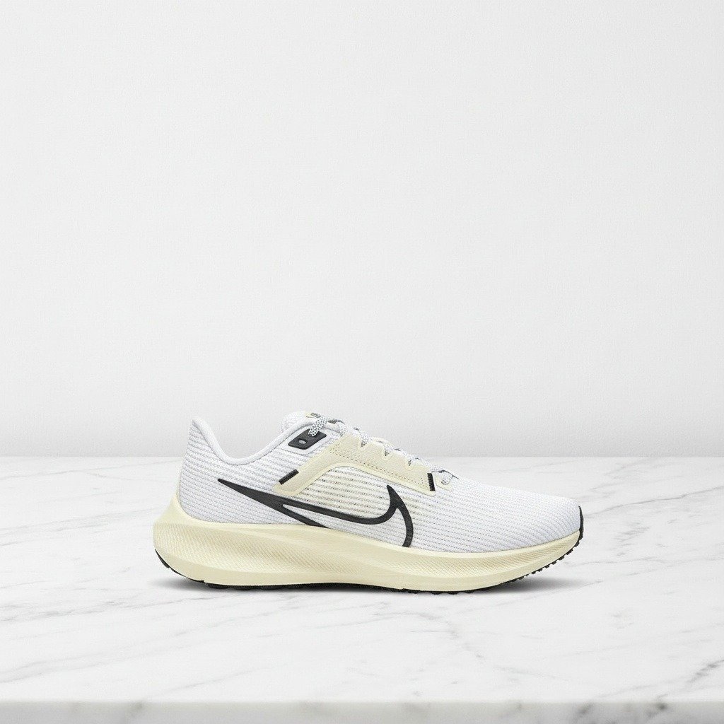 Buty do biegania Nike Pegasus 40 White Coconut Milk Black, unisex, wygodne na co dzień, biało kremowe, DV3854-100