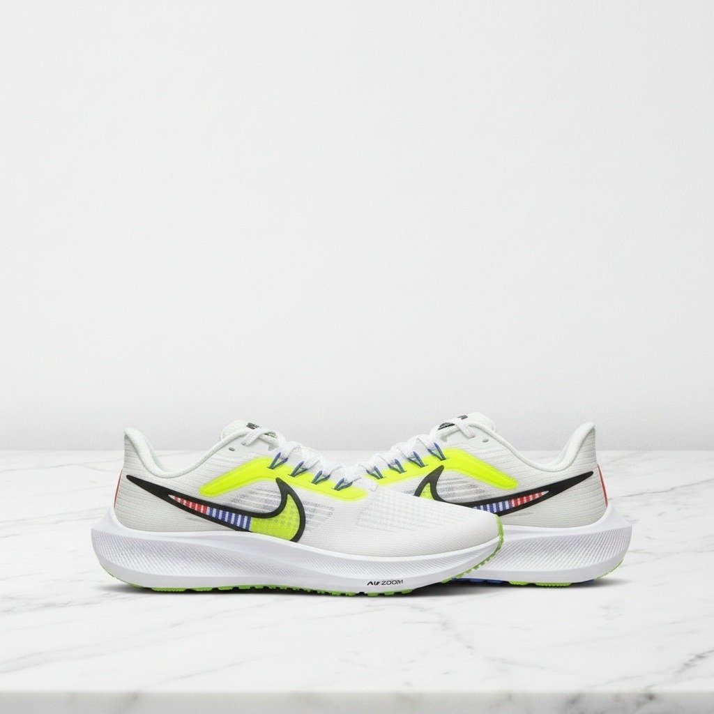 Buty do biegania Nike Air Zoom Pegasus 39 PRM White Volt Racer Blue, wygodne na co dzień, unisex DX1627-100
