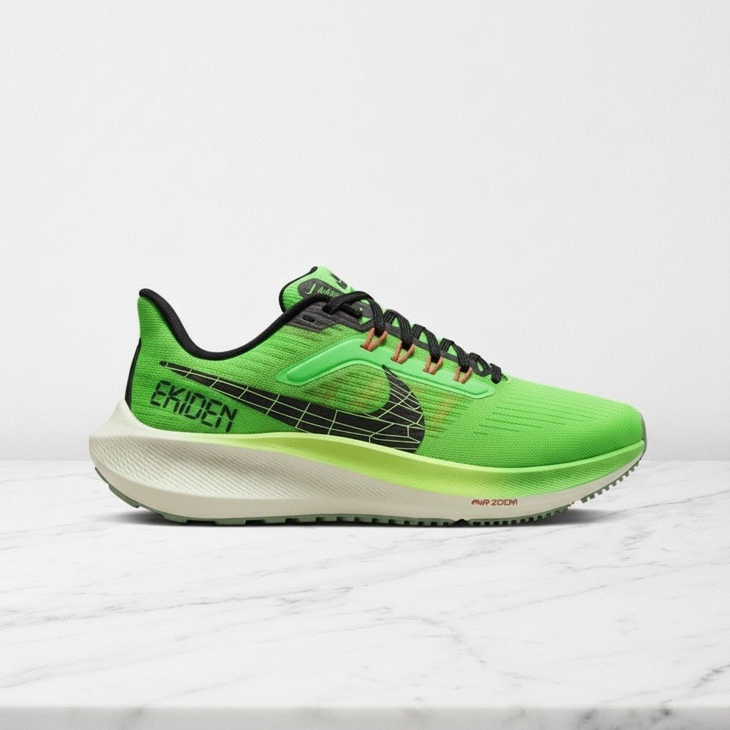 Wygodne buty sportowe na co dzień, Nike Air Zoom Pegasus 39 zielono-czarne, unisex, siatkowa cholewka DZ4776-343