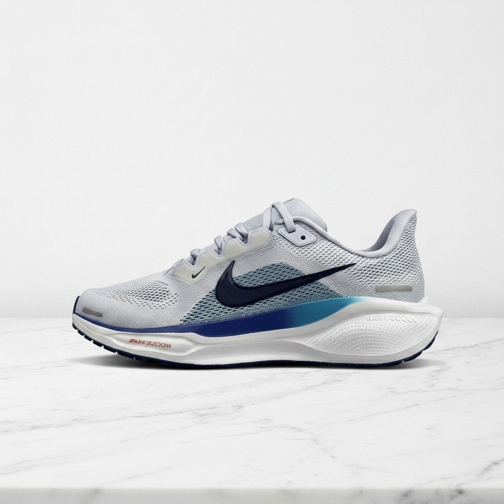Buty do biegania Nike Air Zoom Pegasus 41 Ghost Blue Void dla niego, wygodne na co dzień, szaro-niebieskie FD2722-014