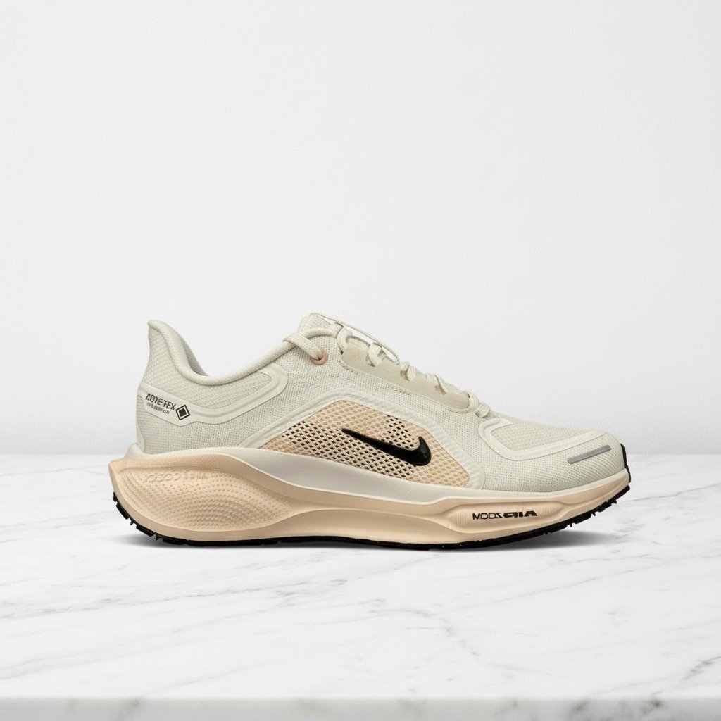 Buty do biegania damskie Nike Air Zoom Pegasus 41 Gore-Tex, wygodne na jesień i zimę, kremowo brzoskwiniowe, wodoodporne FQ1357-100