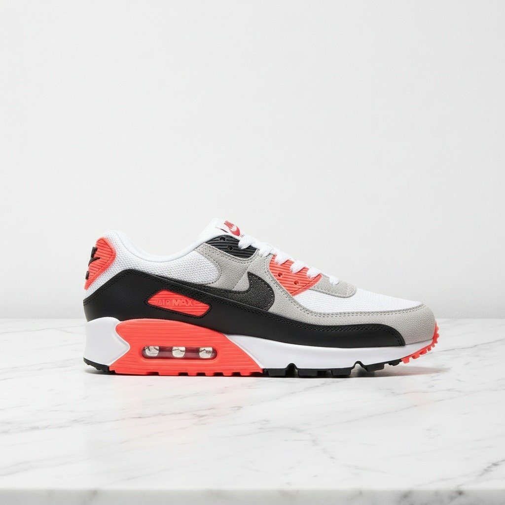 Sneakersy unisex Nike Air Max 90 Air Max III Infrared biały, czarny CT1685-100