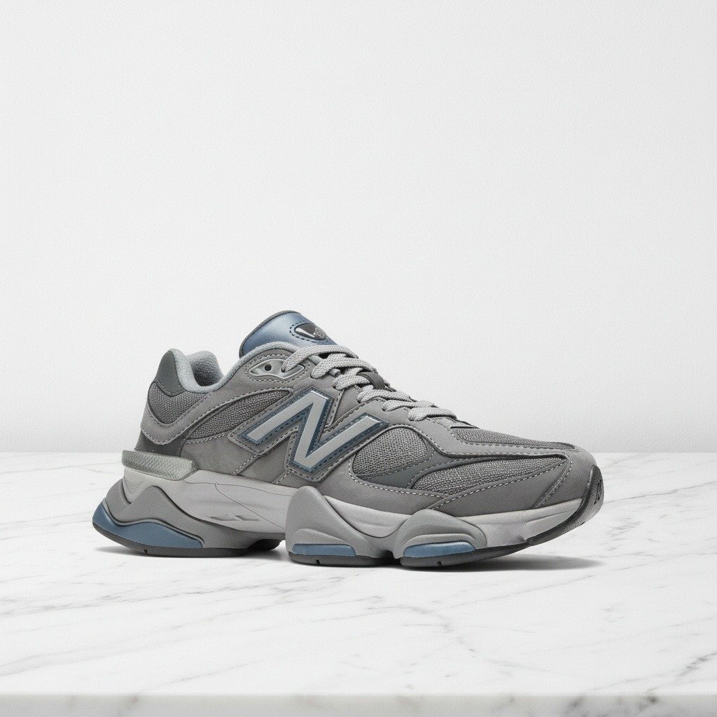 Buty na co dzień New Balance 9060, kolor Castlerock Grey Navy, wygodne sneakersy unisex, szare, U9060ECC