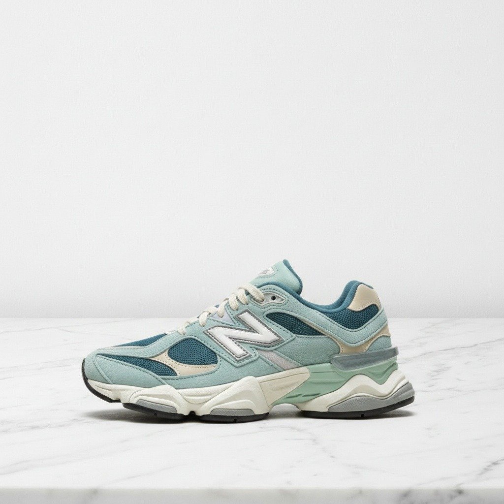 Buty na co dzień New Balance 9060, kolor New Spruce Salt Marsh Turtledove, wygodne sneakersy unisex, morski zielony U9060FG