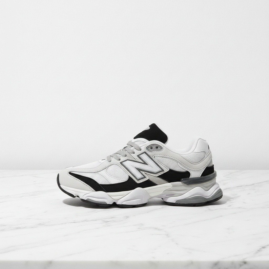 Buty New Balance 9060 Grey Jet Black dla ciebie na co dzień, wygodne sneakersy unisex, zamsz i siatka, pasują do casualowych stylizacji U9060JBB