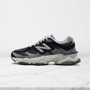 Buty New Balance 9060 Black Grey, wygodne sneakersy na co dzień, zamsz i siatka, unisex U9060JBD