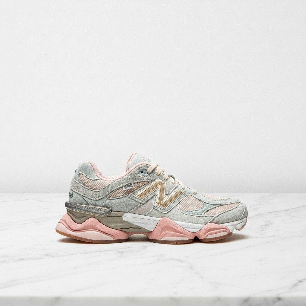 Wygodne sneakersy New Balance 9060 Joe Fresh Goods Inside Voices Baby Shower Blue na co dzień, unisex, szaro-różowe, U9060JG1