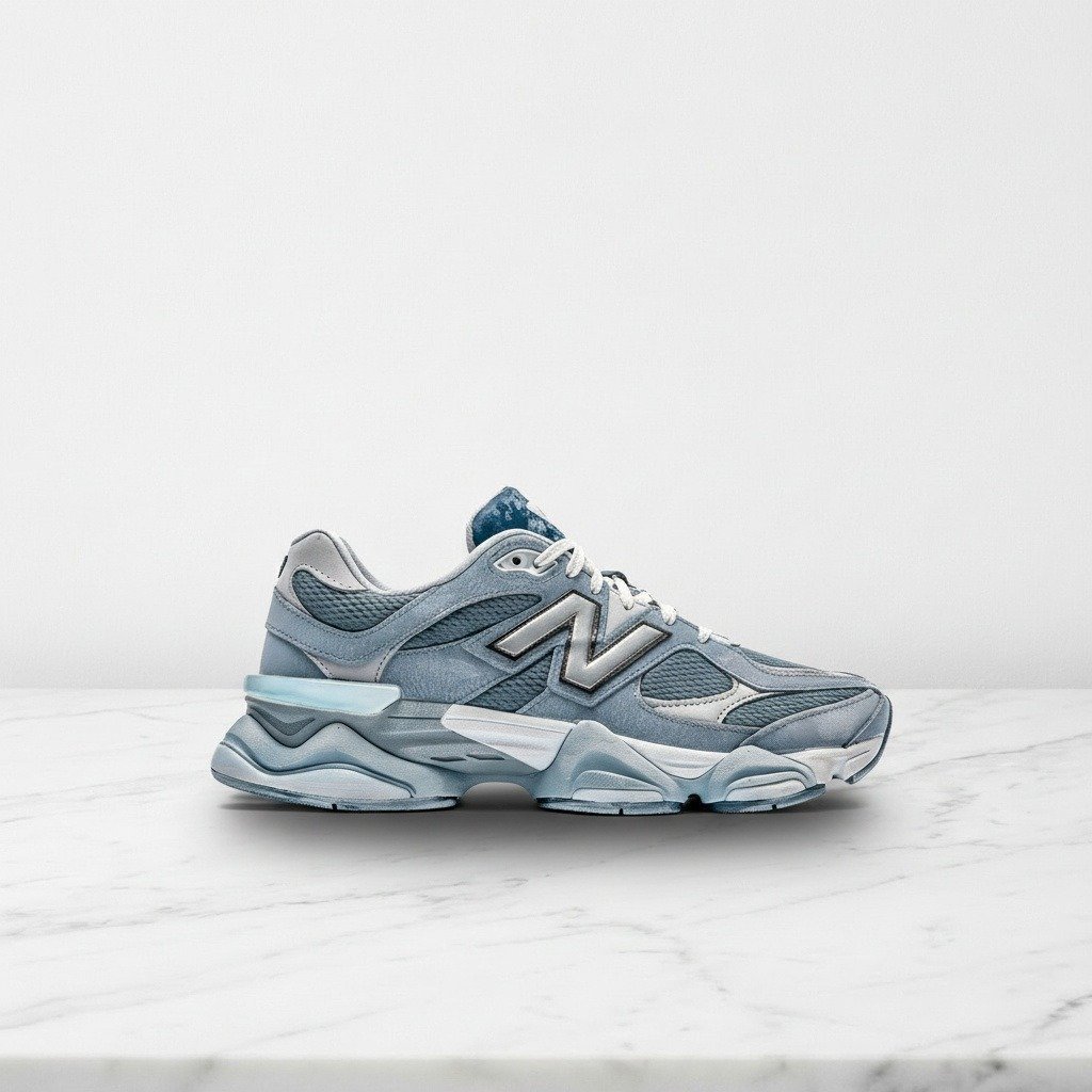 New Balance U 9060 MD1 na co dzień, buty unisex niebiesko-szare, wygodna amortyzacja, zamsz, siatka, U9060MD1
