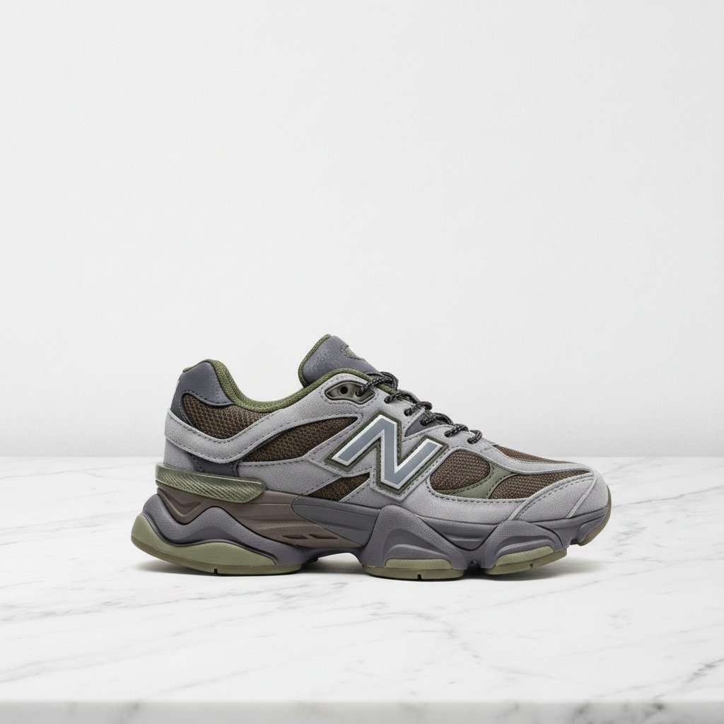 Buty New Balance 9060 Blacktop Dark Moss, wygodne sneakersy unisex na co dzień, fioletowo brązowe, idealne do wielu stylizacji U9060PH