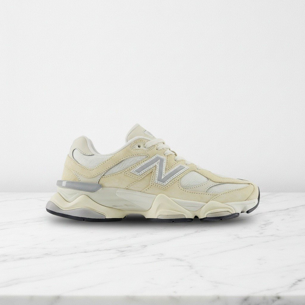 Buty New Balance 9060 w kolorze beżowo-szarym, Calcium Sea Salt Silver Metallic, wygodne na co dzień, unisex, U9060WNB