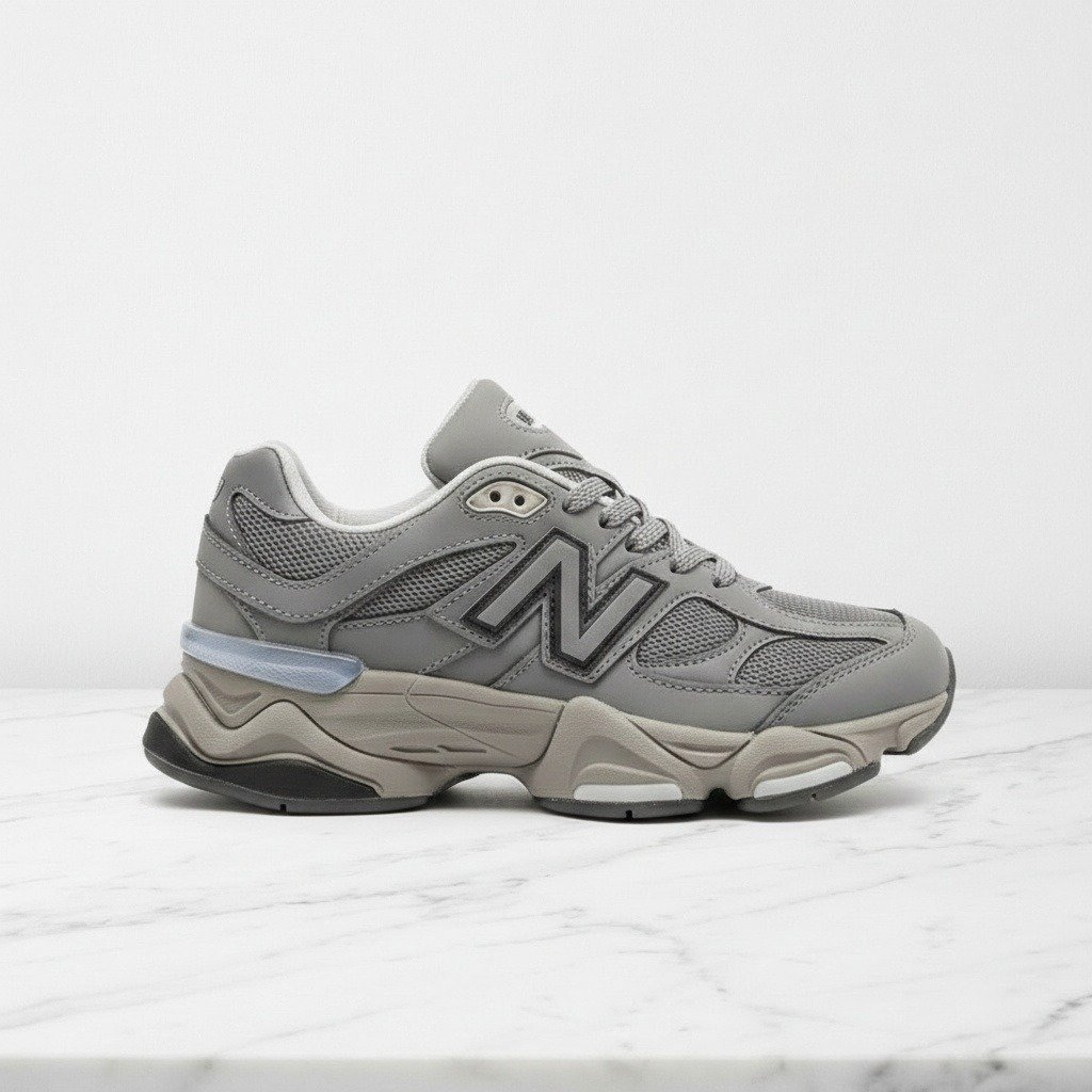 Buty New Balance 9060 Shadow Grey na co dzień, szare sneakersy unisex, wygodny zamsz i siatka, U9060ZGB