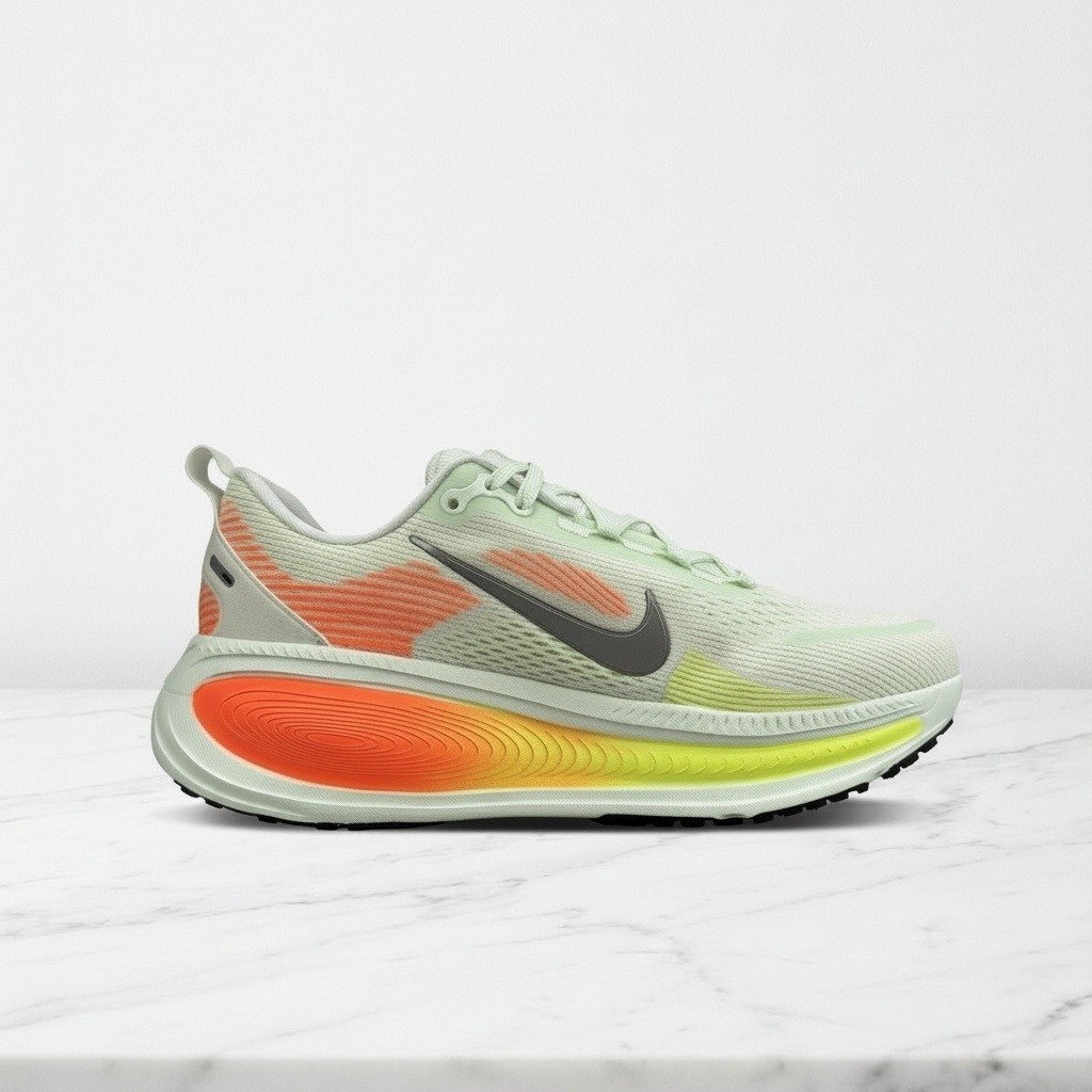 Nike Vomero 18 Green, wygodne buty do biegania na każdy dzień, oddychająca siatka, unisex, zielone, HM6803-300