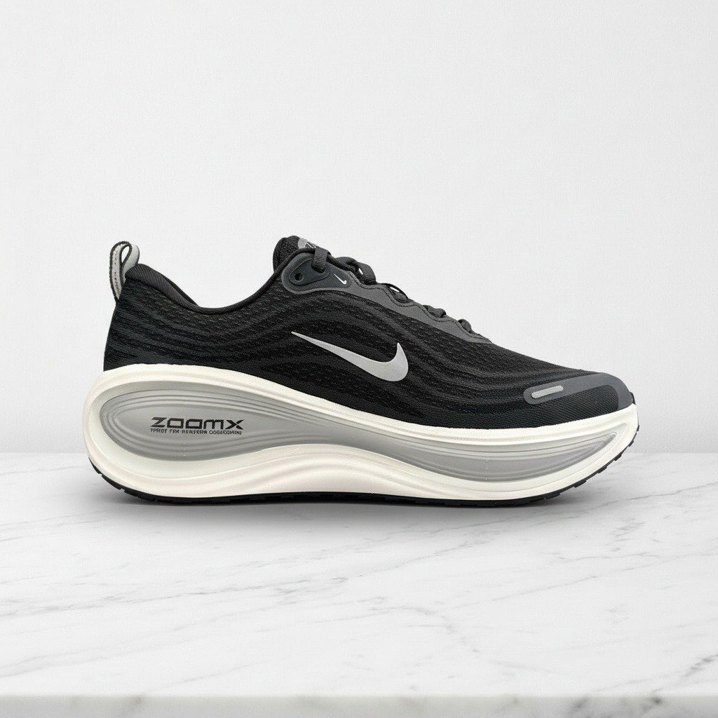 Buty sneakersy Nike Vomero Plus dla niego i dla niej, szaro biała kolorystyka Anthracite Wolf Grey, wygodne na co dzień HV8150-008