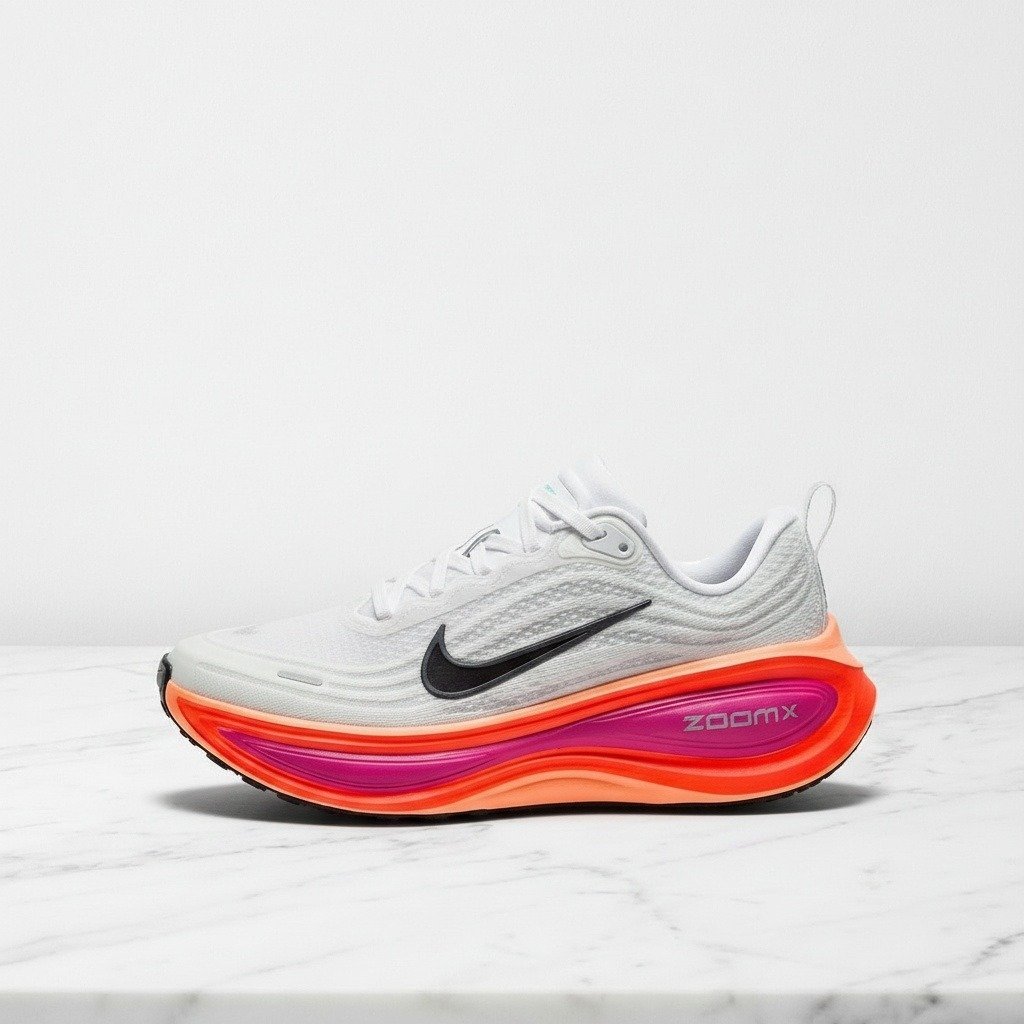 Buty sportowe Nike Vomero Plus dla ciebie, kolor biały i pomarańczowy, lekkie, oddychające, wygodne na cały dzień, unisex, HV8154-104