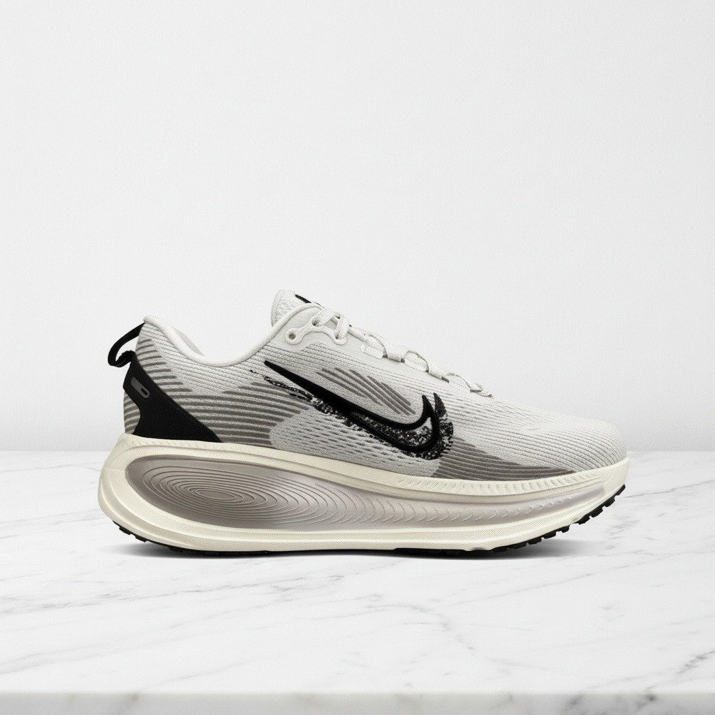 Buty sportowe Nike Vomero 18 dla niego, biało-szare, wygodne na co dzień, siatka i tkanina, męskie, IB5726-100
