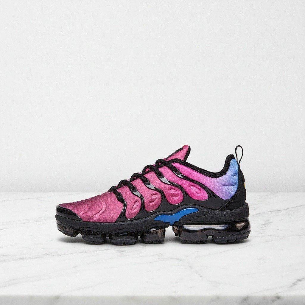 Nike Air VaporMax Plus Red Violet Blue, sneakersy męskie do noszenia na co dzień, lekki syntetyk i siatka, poduszka powietrzna AO4550-001