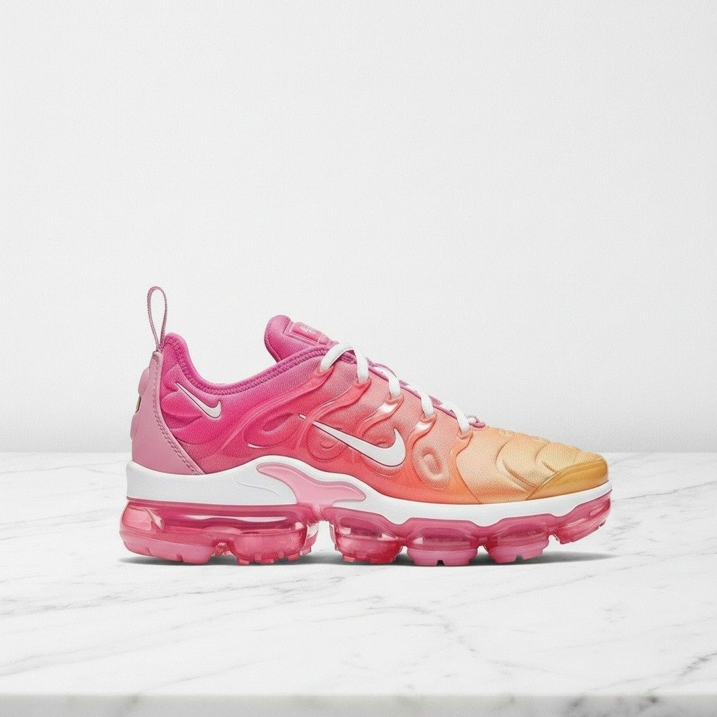 Nike Air VaporMax Plus, buty damskie na co dzień, różowo pomarańczowe, lekka amortyzacja, pasują do wielu stylizacji, CI9900-600
