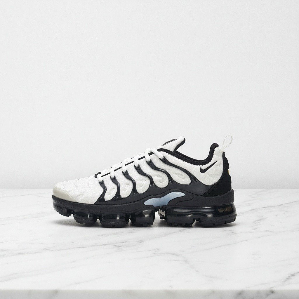 Nike Air VaporMax Plus w kolorze bone black, wygodne sneakersy męskie na co dzień, miękka amortyzacja DH0860-100