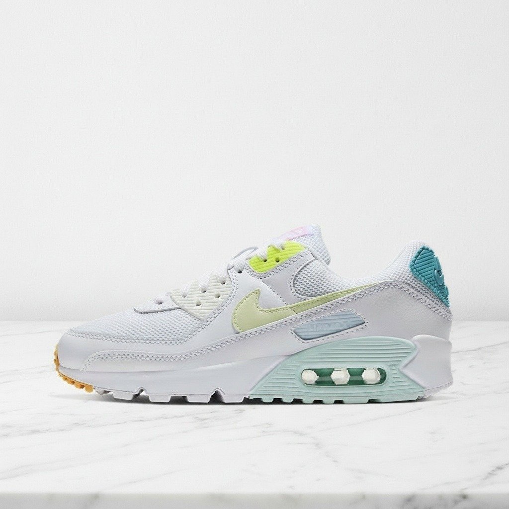 Buty Nike Air Max 90 Blanco na co dzień, unisex, wygodne, biało wielokolorowe, CZ0366-100