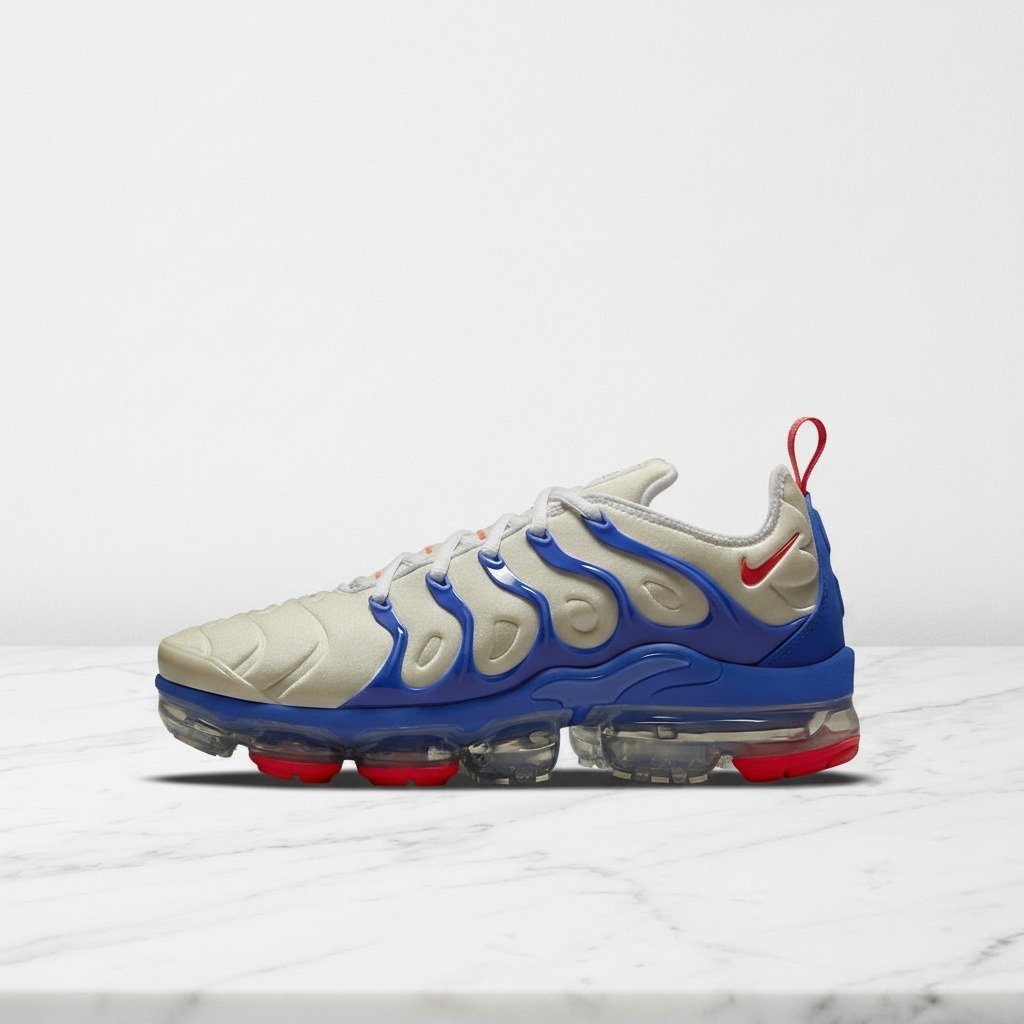 Buty sportowe Nike Air Vapormax Plus Coconut Milk Hyper Royal, męskie, wygodne na co dzień, kremowo-niebieskie, do biegania i na spacer, DM8317-100