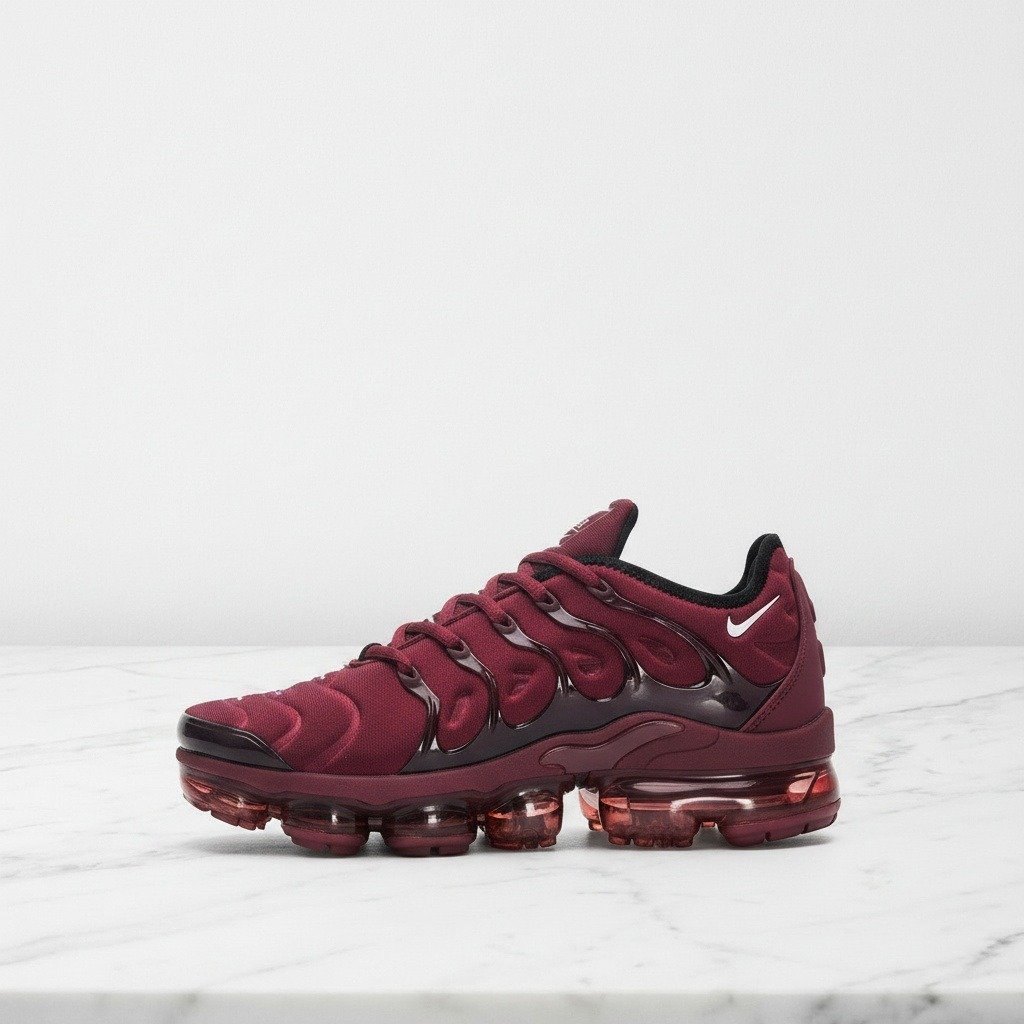 Buty Nike Air VaporMax Plus Night Maroon dla niego, wygodne na co dzień, bordowo czarne sneakersy męskie, FN6850-681