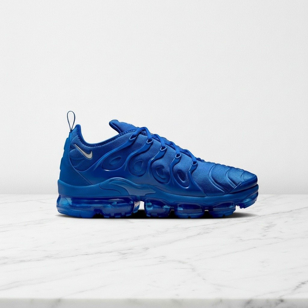 Nike Air VaporMax Plus Game Royal, wygodne sneakersy męskie na co dzień, niebieskie, lekka amortyzacja VaporMax Air, HJ9148-480