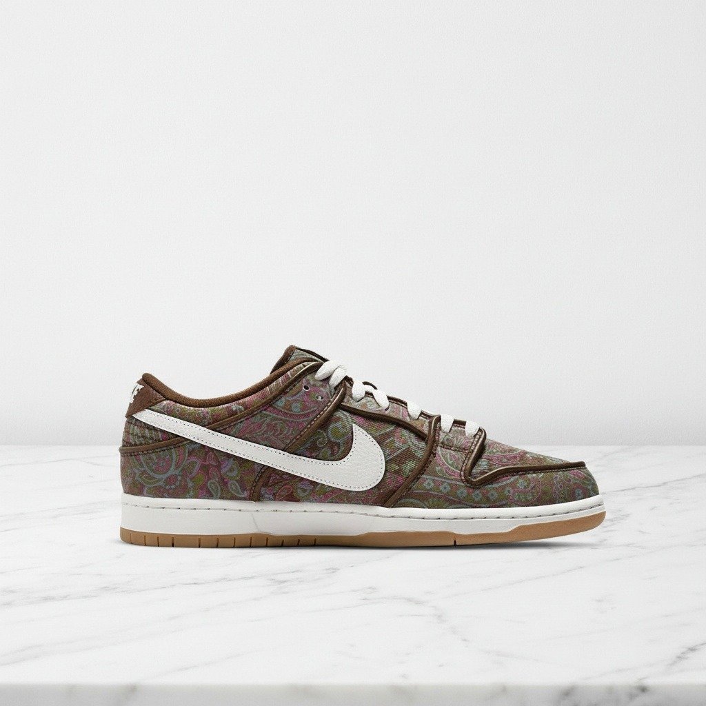 Buty Nike SB Dunk Low Paisley Brown na co dzień, unisex, wygodne sneakersy brązowe z paisley, pasują do wielu stylizacji, DH7534-200
