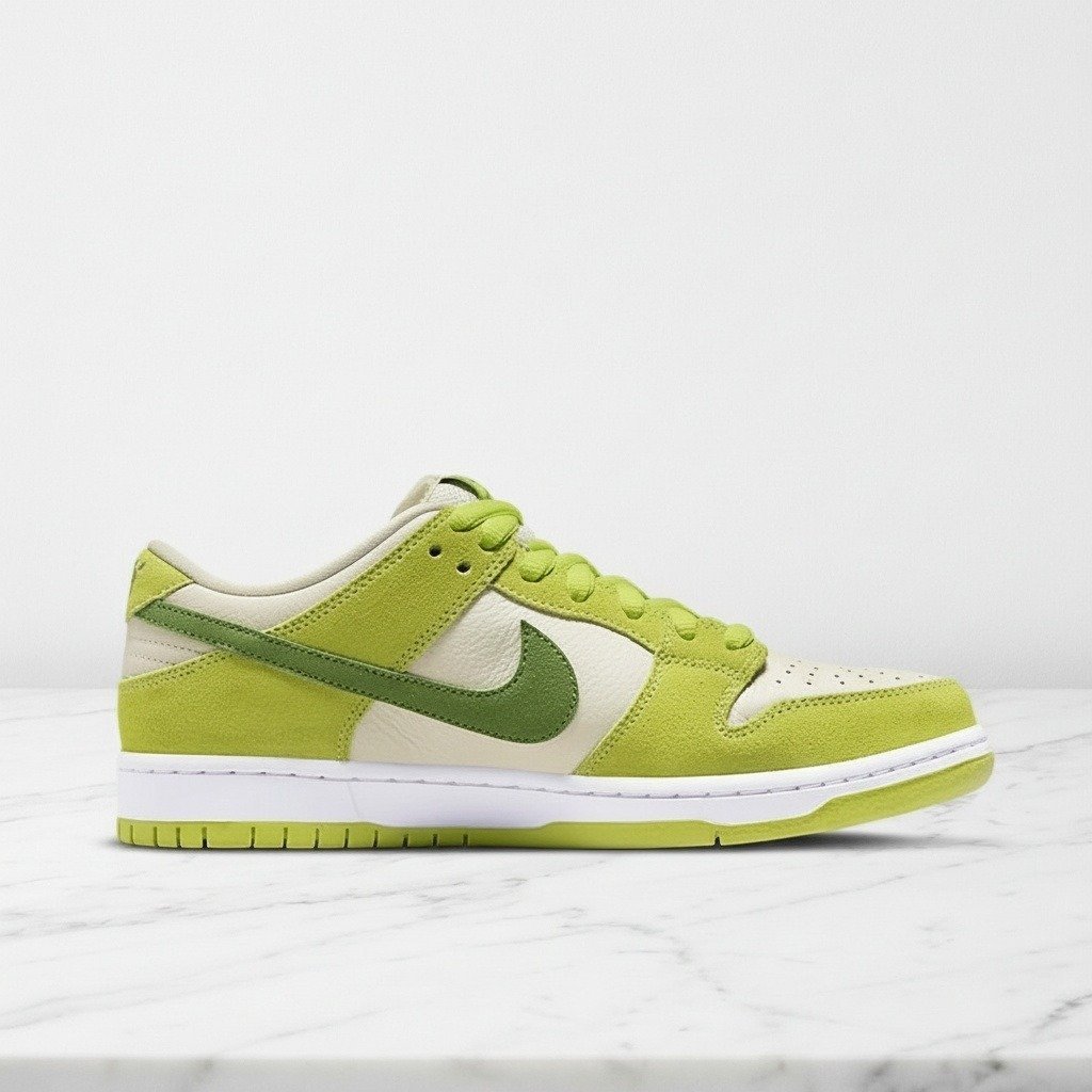 Buty Nike SB Dunk Low Pro Green Apple na co dzień, unisex, wygodne z Zoom Air, zielono kremowe DM0807-300