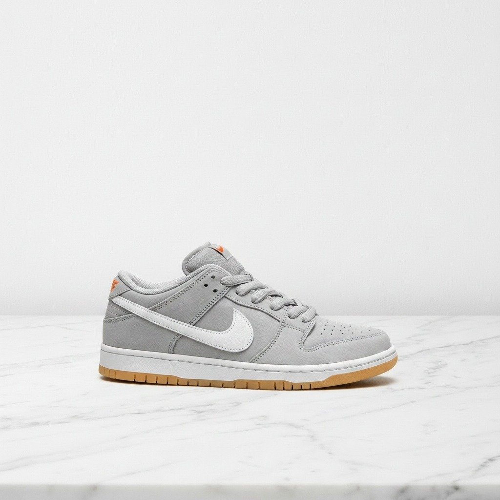 Buty Nike SB Dunk Low Pro ISO Grey Gum, unisex, wygodne na co dzień, szary zamsz DV5464-001