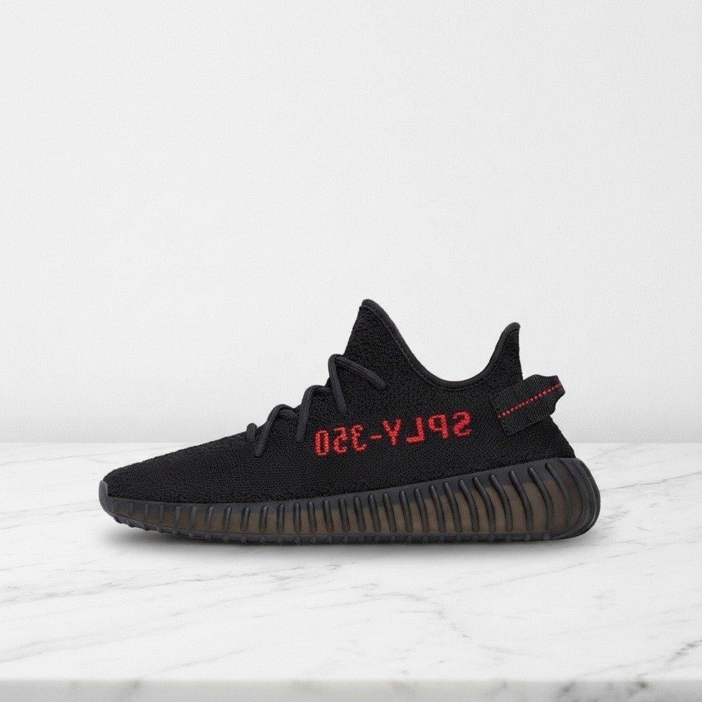 Buty Adidas Yeezy Boost 350 V2 Black Red 2017 2020, wygodne sneakersy na co dzień, unisex, czarno czerwone CP9652