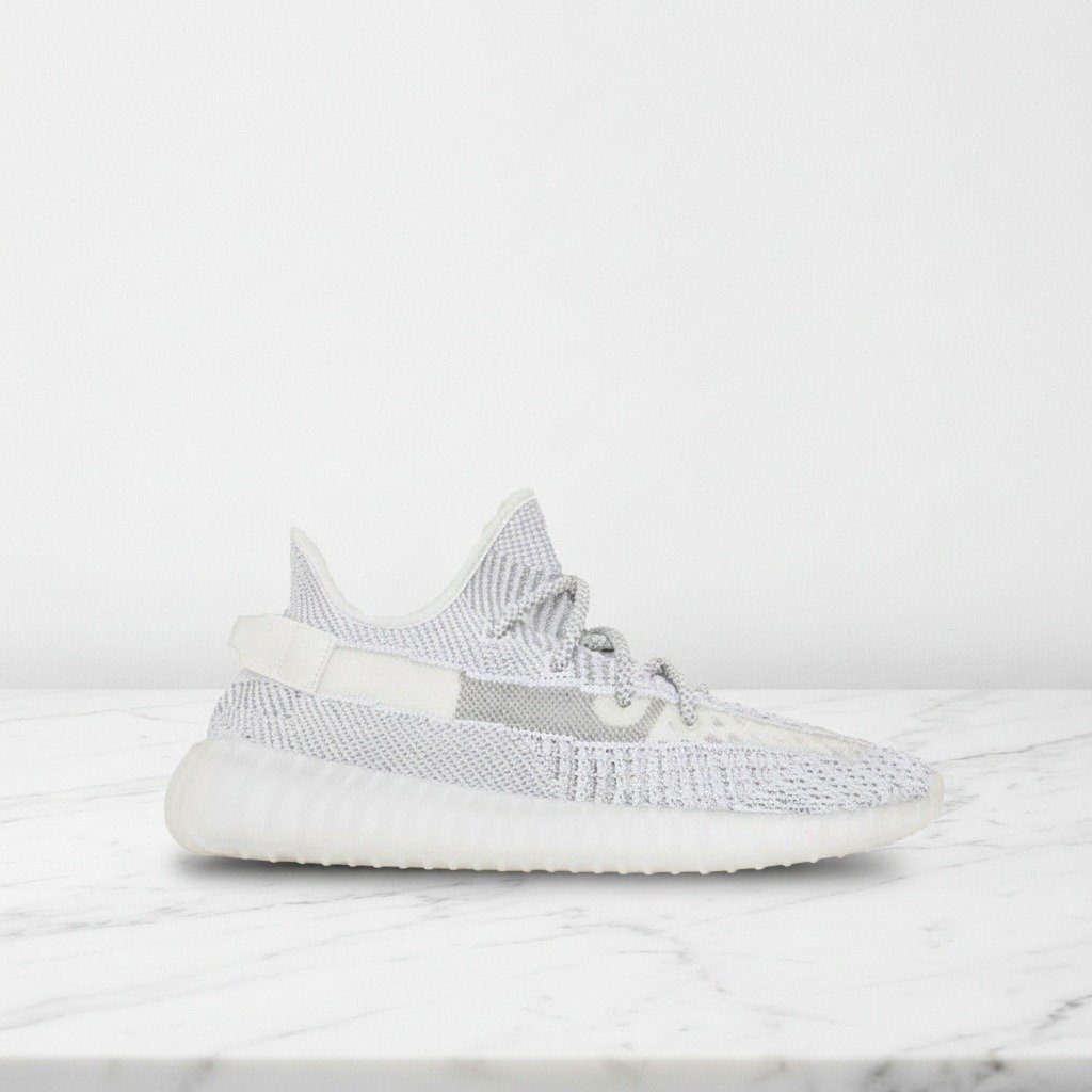 Adidas Yeezy Boost 350 V2 Static, wygodne sneakersy unisex na co dzień, szaro-biała dzianina Primeknit, miękki Boost EF2905