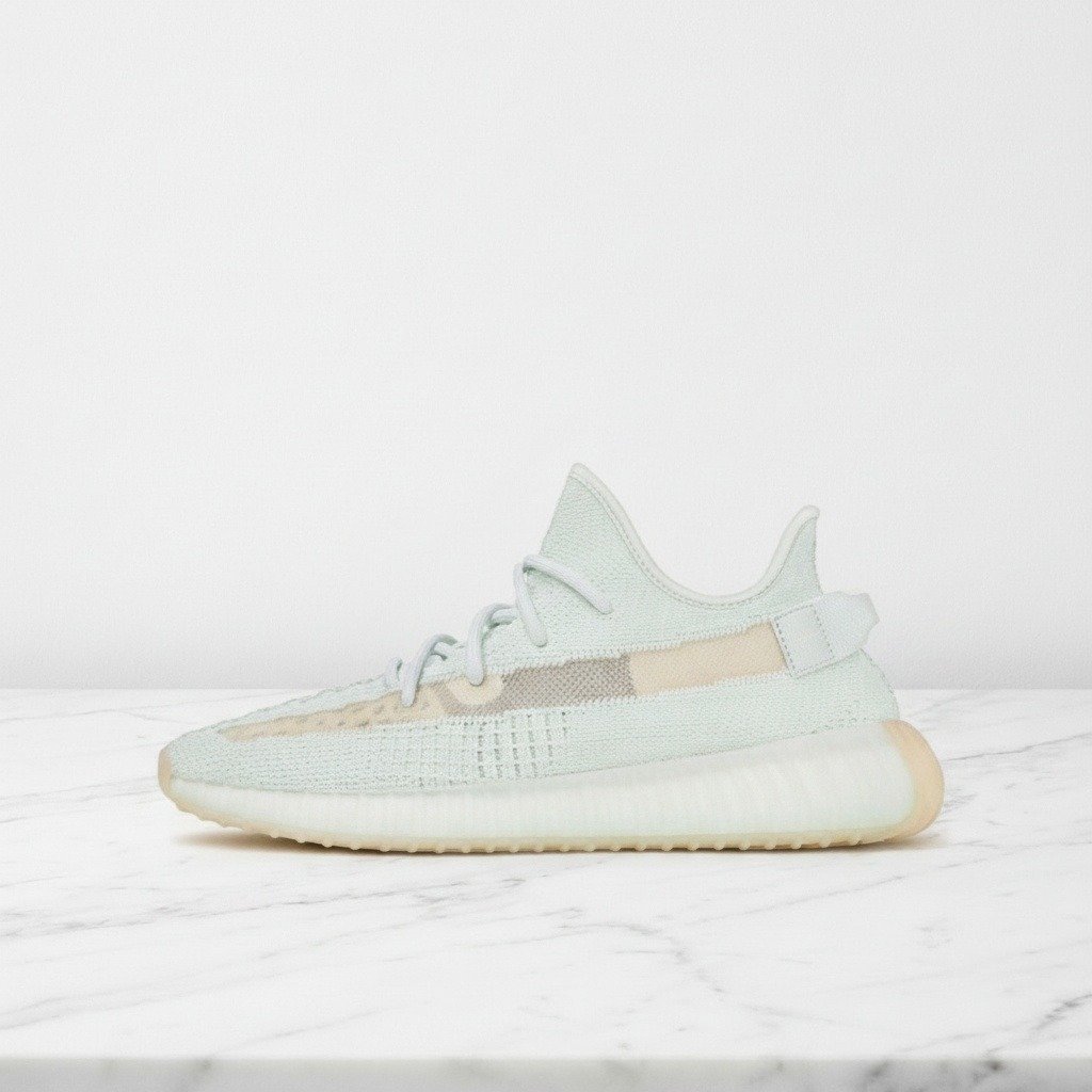Buty Adidas Yeezy Boost 350 V2 Hyper Space na co dzień, unisex, wygodna dzianina, szaro-beżowe, idealne do casualowych stylizacji EG7491