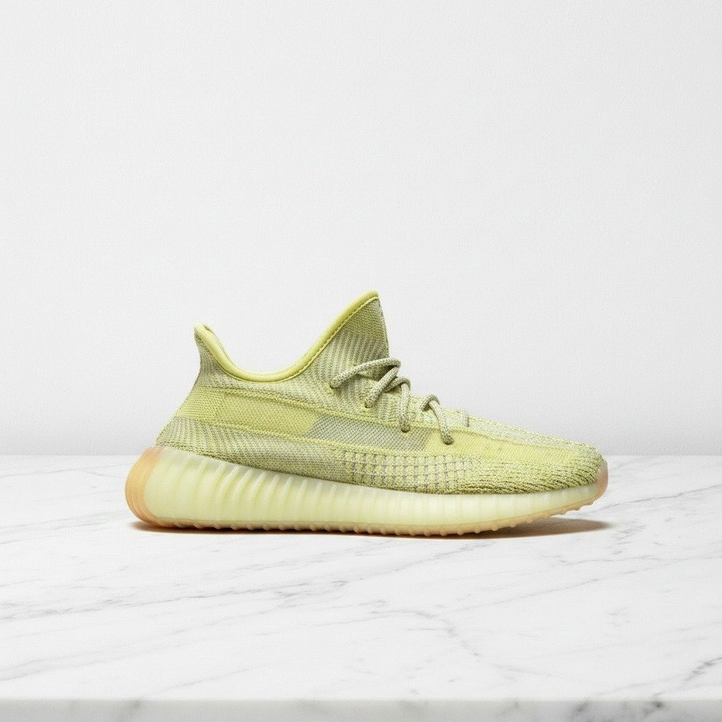Buty Adidas Yeezy Boost 350 V2 Antlia Reflective na co dzień, wygodne sneakersy unisex, żółto-szare, odblaski, FV3255