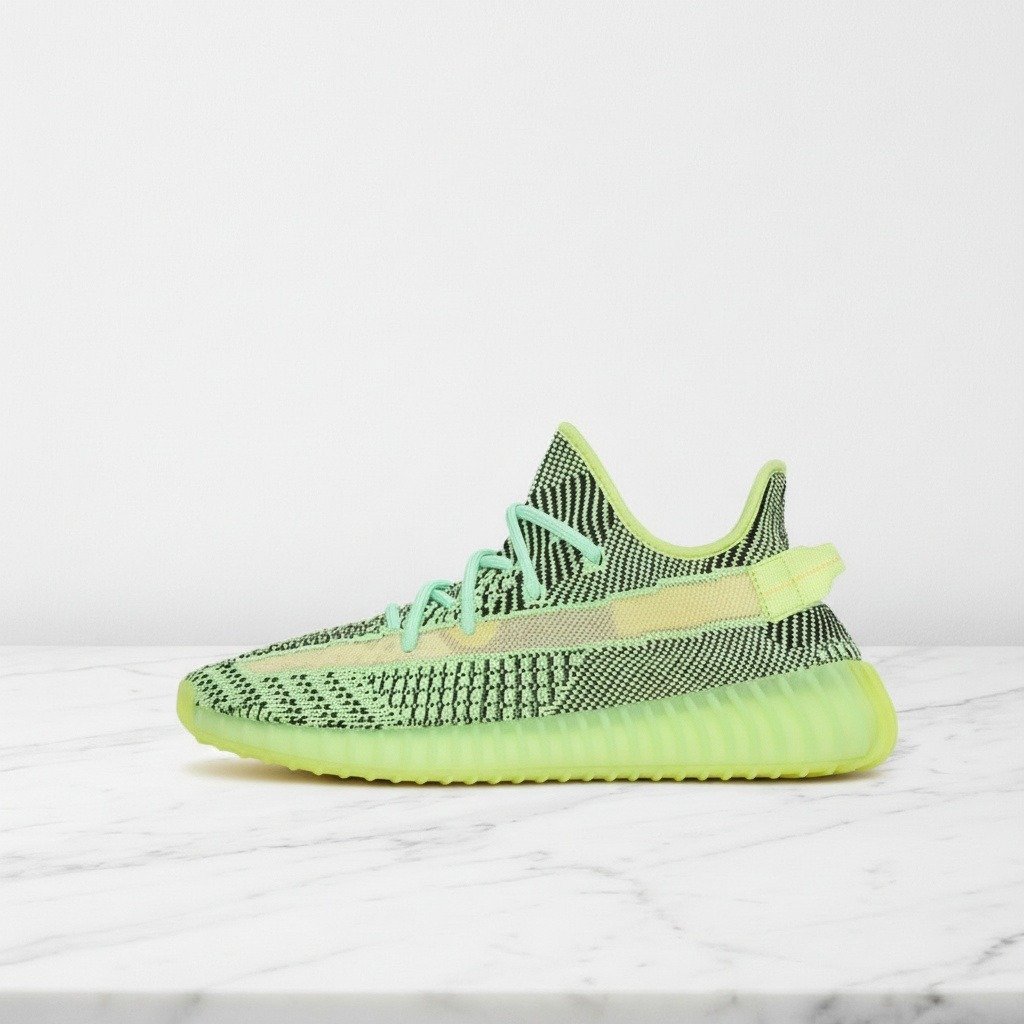 Buty Adidas Yeezy Boost 350v2 Volt dla niego i dla niej, wygodna dzianina Primeknit, miękka amortyzacja Boost na co dzień FW5191