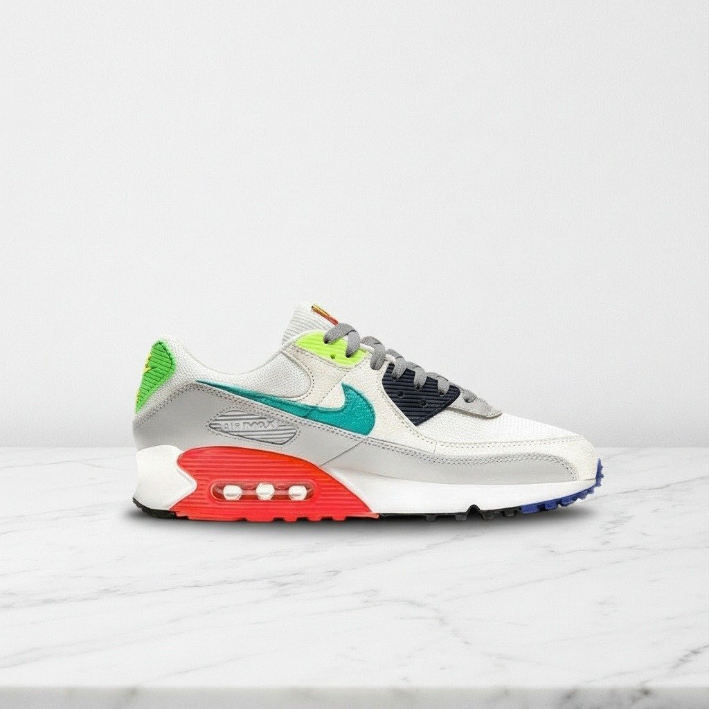 Buty Nike Air Max 90 SE Pearl Grey na co dzień, unisex, wygodna amortyzacja Air, siatka i zamsz, szaro biały kolor, DA5562-001