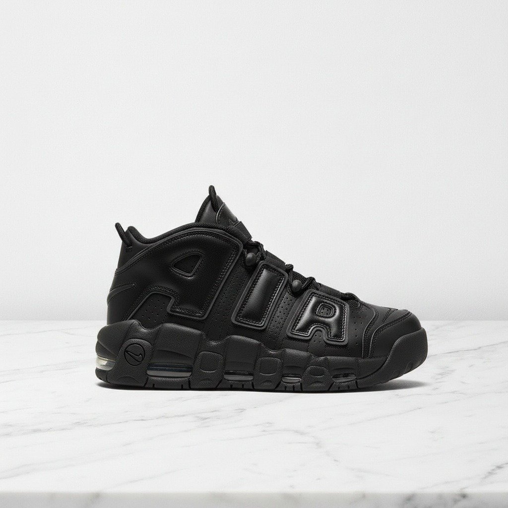 Buty Nike Air More Uptempo Black Velvet Brown na co dzień, unisex, wygodne, czarne, skóra i syntetyk, pasują do wielu stylizacji DV1137-001