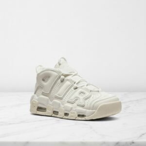 Nike Air More Uptempo 96 Sail Guava, wygodne sneakersy na co dzień, beż z bielą, unisex, DV1137-101