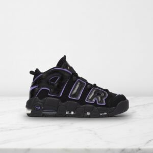 Nike Air More Uptempo 96 na co dzień, wygodne sneakersy unisex w kolorze czarno fioletowym, Black Action Grape, DV1879-001