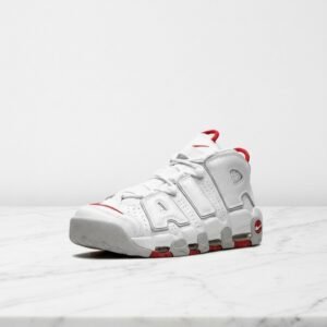 Buty Nike Air More Uptempo White Varsity Red na co dzień, męskie, wygodna amortyzacja Air, biało czerwone, DX8965-100